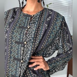 Patterned tunic blouse
